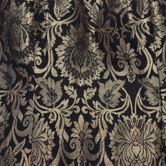 Designer Readymade Corset on Black Brocade Woven with Gold zari