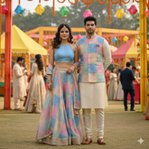 Position Print Organza with Zari and Sequin Work