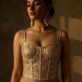 Designer Readymade Corset on Cutwork Fabric