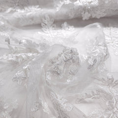 Franchesca Floral Lacey Embroidered Net Fabric