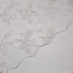 Franchesca Floral Lacey Embroidered Net Fabric