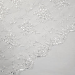 Daphne Floral Lacey Embroidered Net Fabric