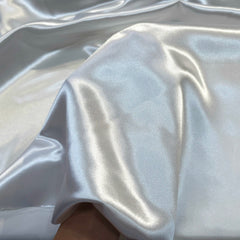 Thick Liquid Satin White Fabric