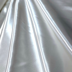 Bridal Thick Liquid Satin White Fabric