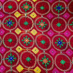 Red Phulkari Dupatta