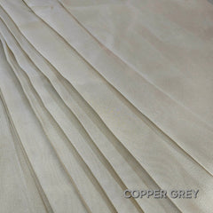 Copper Grey Silk Tissue Fabric