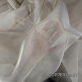 Copper Grey Silk Tissue Fabric