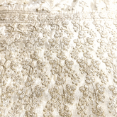 Embroidered Shimmer Tissue Dyeable Fabric with all over Floral Sequin & Zari Work Border