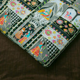 Jodha Akbar Grey Dola Silk Fabric