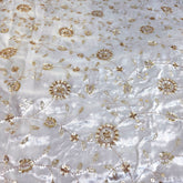 Shahi Dyeable Velvet Fabric with Sequins and Cutdana Work