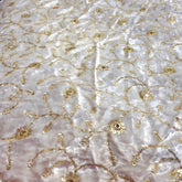 Shahi Dyeable Velvet Fabric with Sequins and Mirror Work