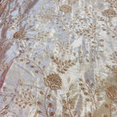 Shahi Dyeable Velvet Fabric with Sequins and Floral Work