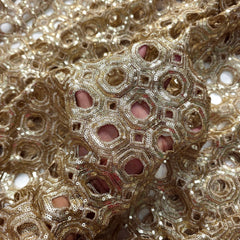 Net Cutwork Embroidered Fabric