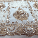 Dulhan Hand Embroidered Dyeable Georgette with all over Vertical Vine Embroidered Multicolor Border