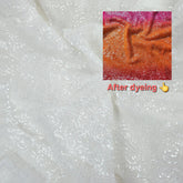 Barkha Dyeable Georgette Fabric with Icy White Sequin