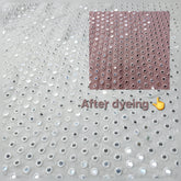 Dyeable Georgette Fabric with All Over Mirror Work