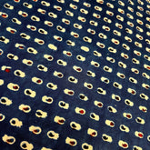 Elegant Handblock Ajrakh Print on Pure Modal Fabric – Floral Motifs on White Base