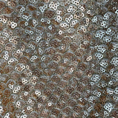 Sitara Full Sequins Sleeveless Biege Blouse with V Neckline