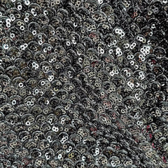 Sitara Full Sequins Sleeveless Jet Black Blouse with V Neckline