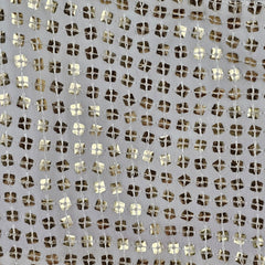 Jhalak Gold Color Sequin Blouse with Round Neckline