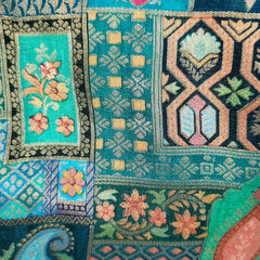 Nusrat Dola Silk Sea Green Color Blouse with Round Neckline