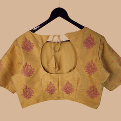 Zarqaa Embroidered Blouse with Curvy V Neckline