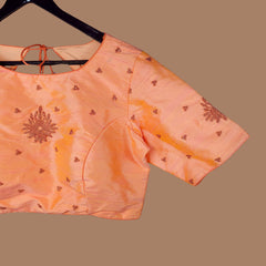 Zarqaa Embroidered Blouse with Curvy V Neckline