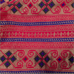 Manjusha Imperial Red Color Banarasi Brocade Blouse with Round Neckline