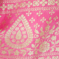 Nupur Rose Pink Color Banarasi Brocade Blouse with Sweetheart Neckline