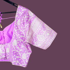 Nupur Lilac Color Banarasi Brocade Blouse with Sweetheart Neckline