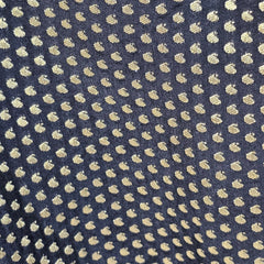 Gold Koyari Black Color Banarasi Brocade Blouse with Round Neckline