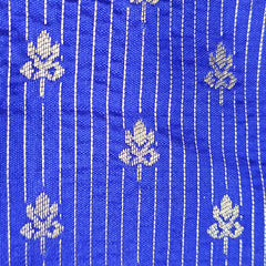 Rebecca Blue Zari Stripe Blouse with Deep Sweetheart Neckline