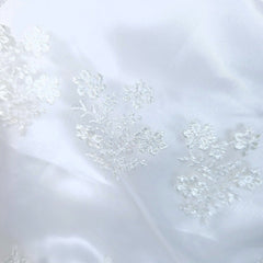 Nazakat Net Off - White Color Blouse with sequin work with V Neckline