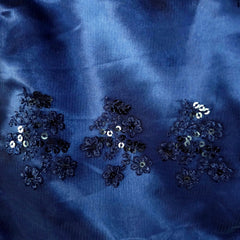 Nazakat Net Navy Blue Color Blouse with sequin work with V Neckline