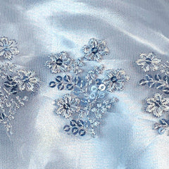 Nazakat Net Grey Color Blouse with sequin work with V Neckline