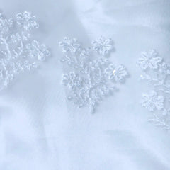 Nazakat Net White Color Blouse with sequin work with V Neckline