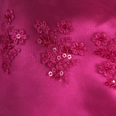 Nazakat Net Hot Pink Color Blouse with sequin work with V Neckline
