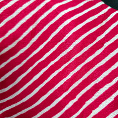 Rani Pink Leheriya Blouse with Attached Sleeves and V Neckline