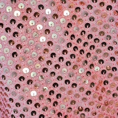 Gulzar Baby Pink Full Sequin Half Sleeves Blouse with Round Neckline