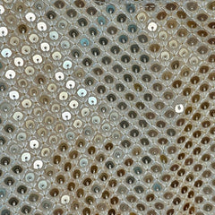 Gulzar Beige Full Sequin Half Sleeves Blouse with Round Neckline