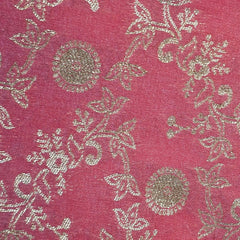 Zarmina Pink Banarasi Brocade with Round Neckline
