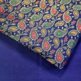 Tanchui Banaras Brocade on Navy Blue Silk Fabric