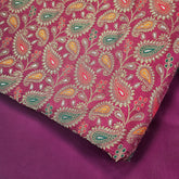 Tanchui Banaras Brocade on Deep Red Silk Fabric
