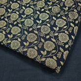 Rajwada Black Banaras Brocade on Chanderi Fabric