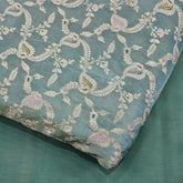 Kinkhab Banaras Brocade on Silk Fabric with Floral Motifs and Zari Embroidery