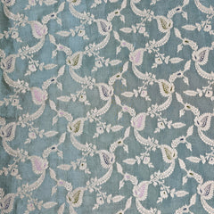 Kinkhab Banaras Brocade on Silk Fabric with Floral Motifs and Zari Embroidery