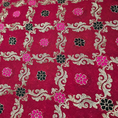 Jamdani Banarasi Brocade with Geometrical and Floral Accents