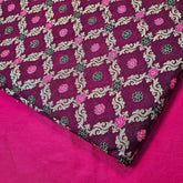 Jamdani Purple Banarasi Brocade with Geometrical and Floral Accents