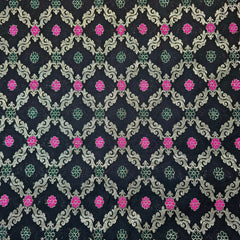 Jamdani Purple Banarasi Brocade with Geometrical and Floral Accents