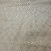 Sovanna Chanderi Dyeable Brocade with Checkered Pattern